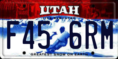 UT license plate F456RM