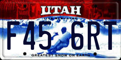 UT license plate F456RT