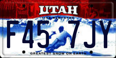 UT license plate F457JY
