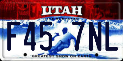 UT license plate F457NL