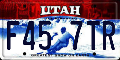 UT license plate F457TR
