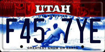 UT license plate F457YE