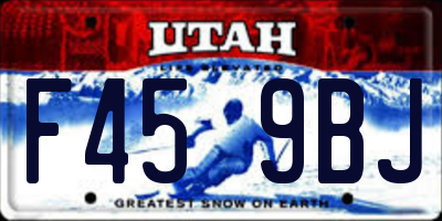 UT license plate F459BJ
