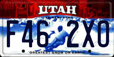 UT license plate F462XO