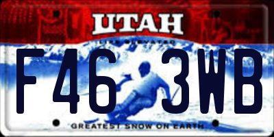 UT license plate F463WB