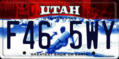 UT license plate F465WY