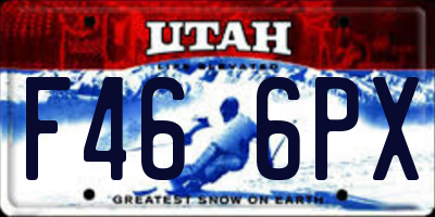 UT license plate F466PX