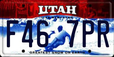UT license plate F467PR