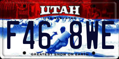 UT license plate F468WE