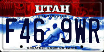 UT license plate F469WR