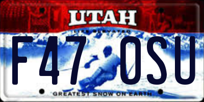UT license plate F470SU