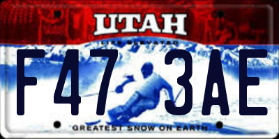 UT license plate F473AE