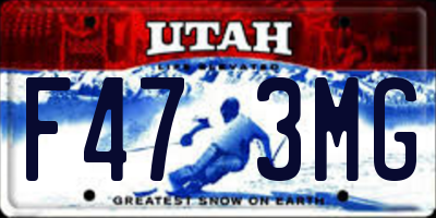 UT license plate F473MG