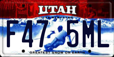 UT license plate F475ML