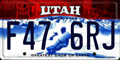 UT license plate F476RJ