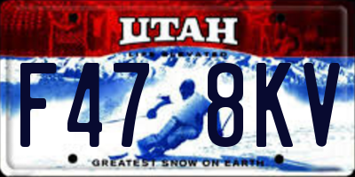 UT license plate F478KV