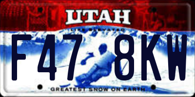 UT license plate F478KW