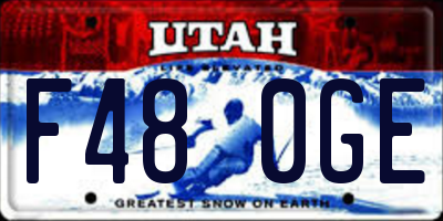 UT license plate F480GE