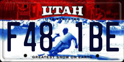 UT license plate F481BE