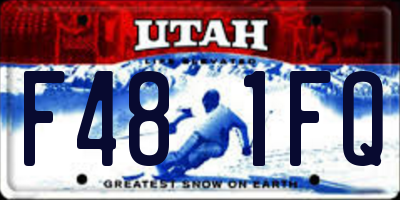 UT license plate F481FQ