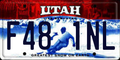 UT license plate F481NL