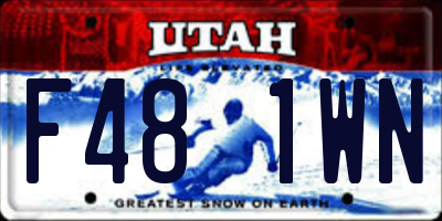 UT license plate F481WN