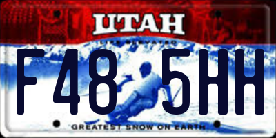 UT license plate F485HH