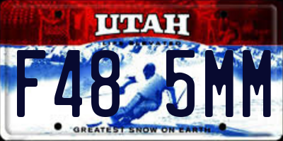 UT license plate F485MM