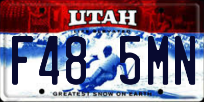 UT license plate F485MN