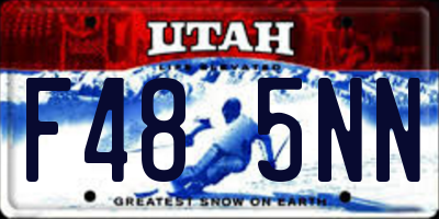UT license plate F485NN