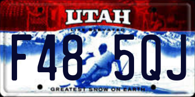 UT license plate F485QJ