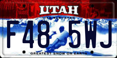UT license plate F485WJ