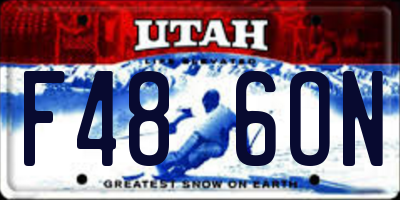 UT license plate F486ON