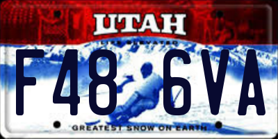 UT license plate F486VA