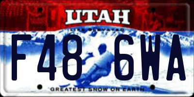 UT license plate F486WA