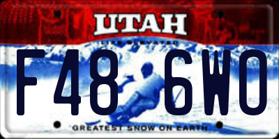 UT license plate F486WO
