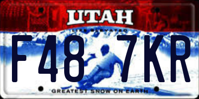 UT license plate F487KR