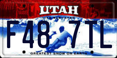 UT license plate F487TL