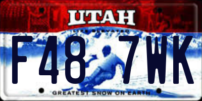 UT license plate F487WK