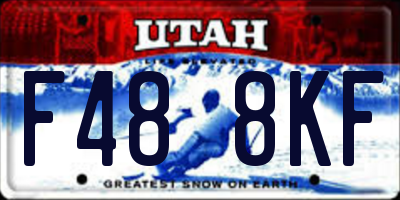 UT license plate F488KF