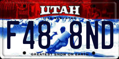 UT license plate F488ND