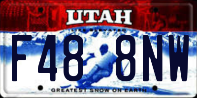 UT license plate F488NW