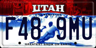 UT license plate F489MU