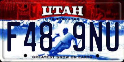 UT license plate F489NU