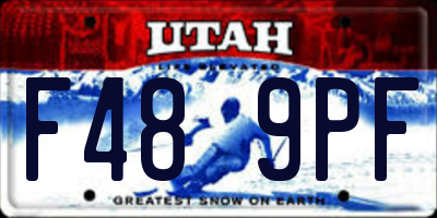 UT license plate F489PF
