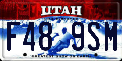 UT license plate F489SM