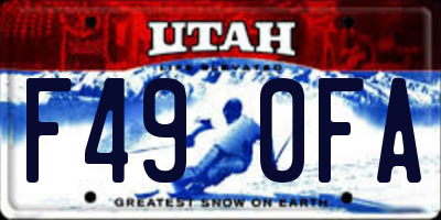 UT license plate F490FA