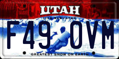 UT license plate F490VM