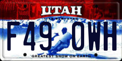 UT license plate F490WH