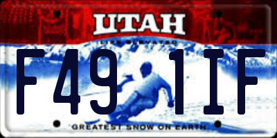 UT license plate F491IF